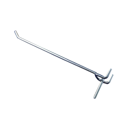 Boardhaak enkel 200 mm boordhaak, tegometaal, perfo wandhaak, perfohaak, blisterhaak, boardhaak