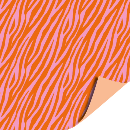 Coated papier 30cm 100m - Zebra Pink/Orange AZ Peach