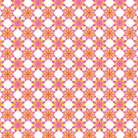 Afbeeldingen van Coated papier 200m - Lucky flower roze/geel