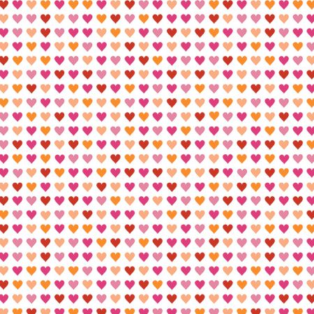 Afbeeldingen van Coated papier 200m - Heart to heart pink/red/orange