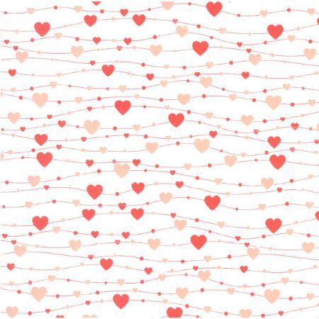 Afbeeldingen van Coated papier 200m - Love red/pink hearts
