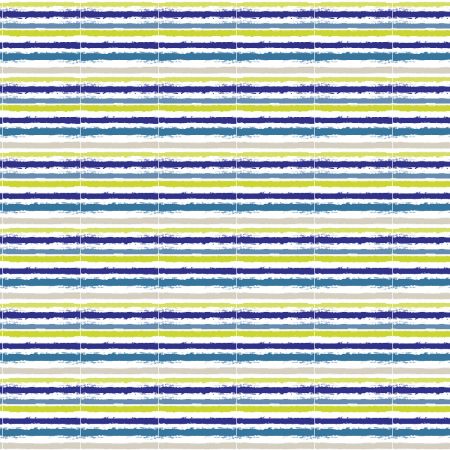 Afbeeldingen van Coated papier 200m - Painted stripes lime/blue