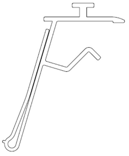 Toon details van Glasstrip 26 x 600 mm met geleiderail Afbeeldingen van Glasstrip 26 x 600 mm met geleiderail