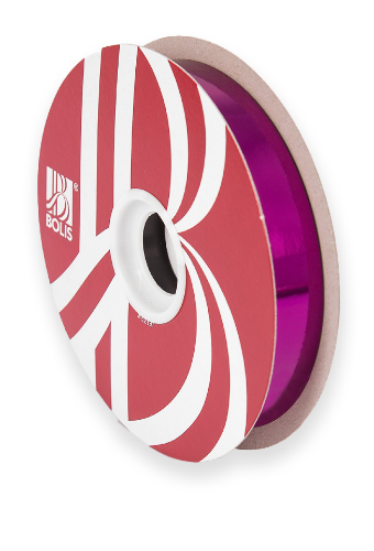 Metallic lint 19mm, Donkerroze Metallic lint 19mm, Donkerroze