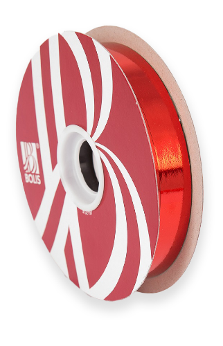 Metallic lint 19mm, Knalrood Metallic lint 19mm, Knalrood