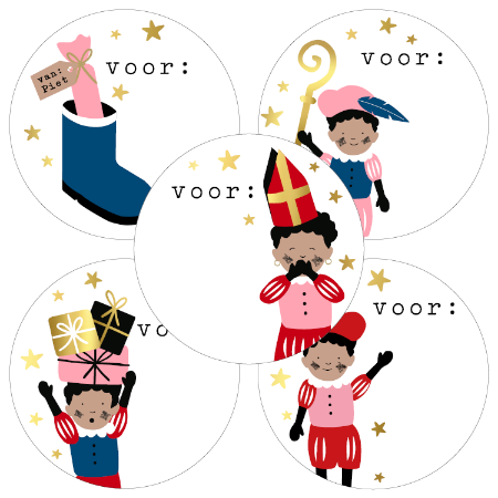 stickers, wensetiketten, sluitstickers, goudfolie