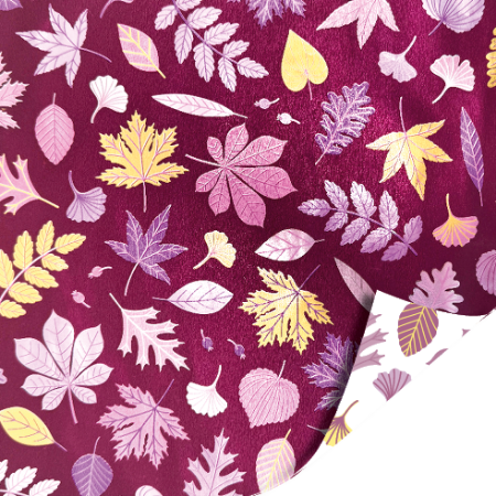 Afbeeldingen van KP® Metallic papier 30cm 100m - Autumn Leaves Mauve