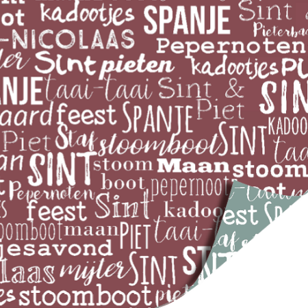 Afbeeldingen van Coated papier 30cm 100m - Letter van de Sint Lilac AZ Mint