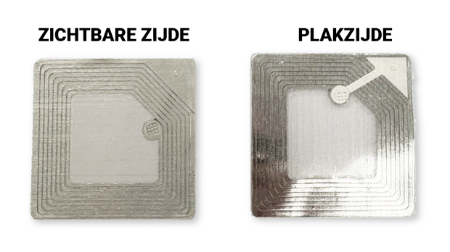 beveiligingslabel 25x25mm Transparant 