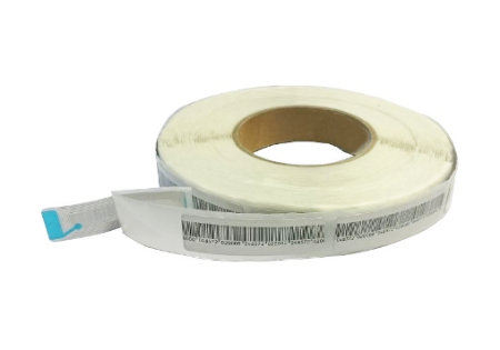 beveiligingslabel wit met barcode