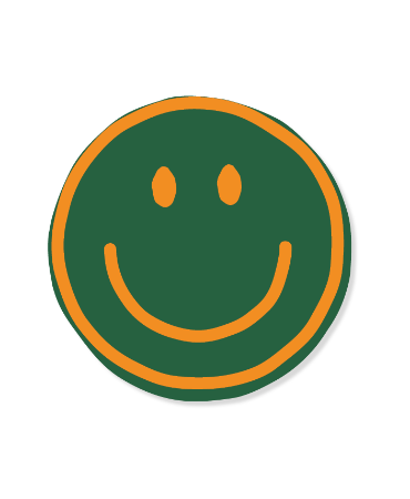 Raamsticker D30, groene smiley, vrolijke raamdecoratie, raamstickers kinderen en feest