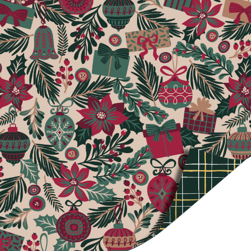 Cadeaupapier 100m - Kersttakjes inpakpapier, cadeaupapier, geschenkpapier, kadopapier