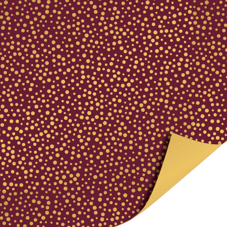 Afbeeldingen van KP® Cadeaupapier 30cm 100m - Luxury dots burgundy