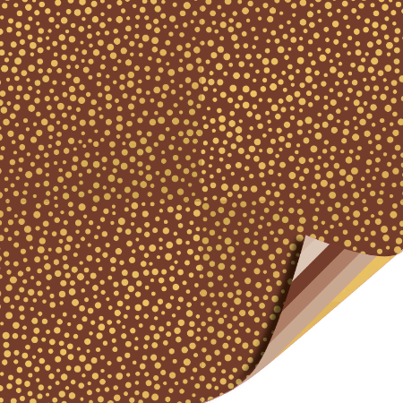 Afbeeldingen van KP® Cadeaupapier 30cm 100m - Luxury dots mokka
