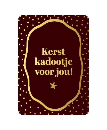 KP® Wenskaarten A6  - Kerst kadootje voor jou - 10 stuks A6 wenskaart met tekst 'Kerst kadootje voor jou' - feestelijke kerstgroet, set van 10 stuks