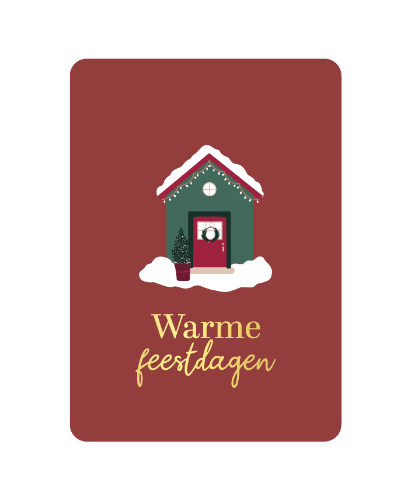 KP® Wenskaarten A6  - Warme feestdagen - 10 stuks A6 wenskaart met tekst 'Warme feestdagen' - kerstgroet, set van 10 stuks
