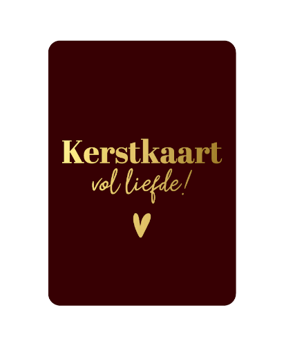 KP® Wenskaarten A6  - Kerstkaart vol liefde - 10 stuks A6 wenskaart met tekst 'Kerstkaart vol liefde' - set van 10 stuks