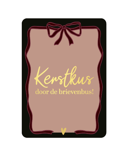 KP® Wenskaarten A6  - Kerstkus door de brievenbus - 10 stuks A6 wenskaart met tekst 'Kerstkus door de brievenbus', set van 10 stuks
