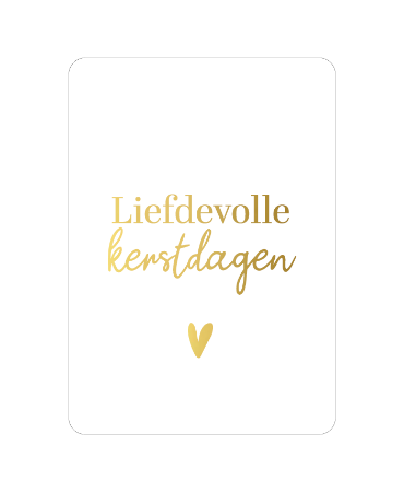 A6 wenskaart met tekst 'Liefdevolle kerstdagen' - kerstwens, set van 10 stuks