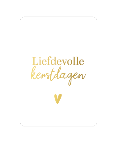 KP® Wenskaarten A6  - Liefdevolle kerstdagen - 10 stuks A6 wenskaart met tekst 'Liefdevolle kerstdagen' - kerstwens, set van 10 stuks