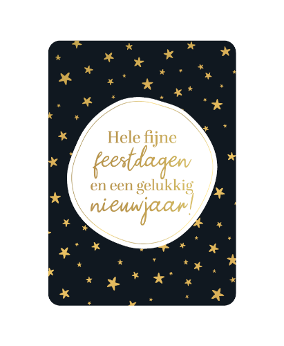 KP® Wenskaarten A6  - Fijne feestdagen gelukkig nieuwjaar - 10 stuks A6 wenskaart met tekst 'Fijne feestdagen gelukkig nieuwjaar' - set van 10 stuks