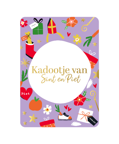 KP® Wenskaarten A6  - Kadootje van Sint en Piet - 10 stuks A6 sinterklaaskaart 'Kadootje van Sint en Piet', set van 10 stuks