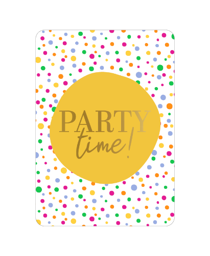 KP® Wenskaarten A6  - Party time - 10 stuks A6 verjaardagskaart 'Party time', set van 10 stuks