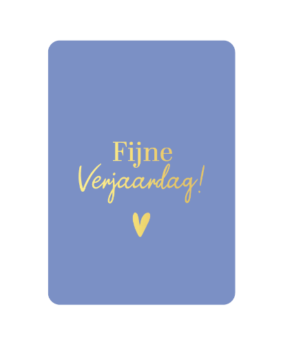 KP® Wenskaarten A6  - Fijne verjaardag (blauw) - 10 stuks Blauwe A6 verjaardagskaart 'Fijne verjaardag', set van 10 stuks