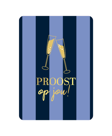 A6 verjaardagskaart 'Proost op jou', set van 10 stuks