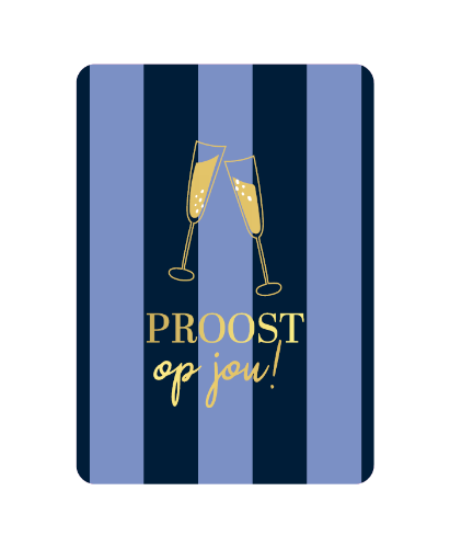 KP® Wenskaarten A6  - Proost op jou - 10 stuks A6 verjaardagskaart 'Proost op jou', set van 10 stuks