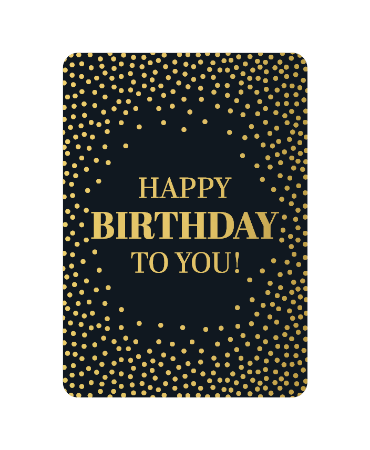 A6 verjaardagskaart 'Happy birthday to you', set van 10 stuks