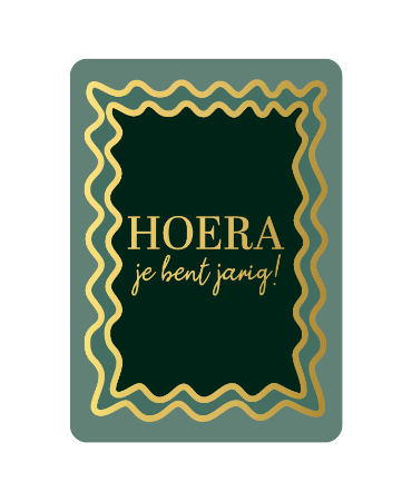 A6 verjaardagskaart 'Hoera jij bent jarig', set van 10 stuks