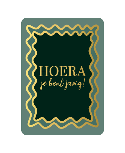 KP® Wenskaarten A6  - Hoera jij bent jarig - 10 stuks A6 verjaardagskaart 'Hoera jij bent jarig', set van 10 stuks