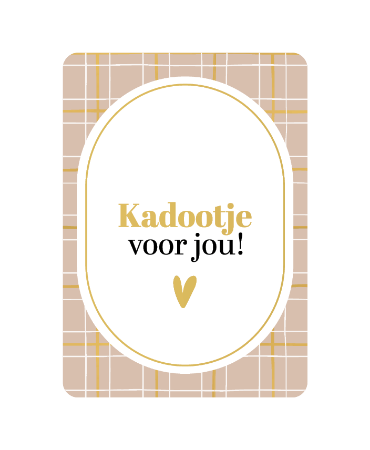 A6 kaart 'Kadootje voor jou', set van 10 stuks - Wenskaart