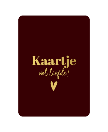 A6 kaart 'Kaartje vol liefde', set van 10 stuks - Wenskaart