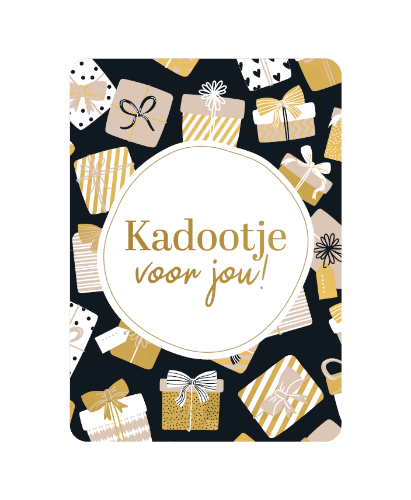 KP® Wenskaarten A6  - Kadootje voor jou + kadootjes - 10 stuks A6 kaart 'Kadootje voor jou' met kadootjes, set van 10 stuks, Wenskaart