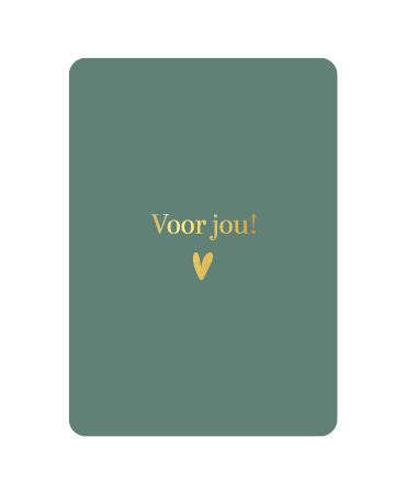 A6 kaart 'Voor jou met hart', set van 10 stuks, wenskaart