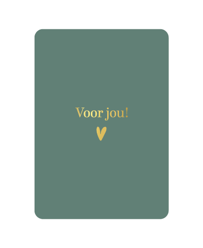 KP® Wenskaarten A6  - Voor jou + hart - 10 stuks A6 kaart 'Voor jou met hart', set van 10 stuks, wenskaart