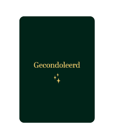 A6 condoleancekaart 'Gecondoleerd' groen, set van 10 stuks