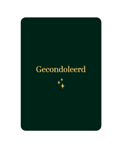 KP® Wenskaarten A6  - Gecondoleerd (groen) - 10 stuks A6 condoleancekaart 'Gecondoleerd' groen, set van 10 stuks