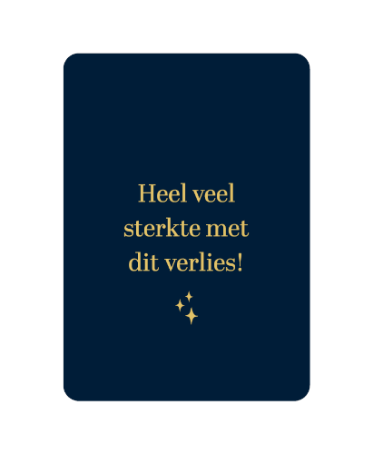 KP® Wenskaarten A6  - heel veel sterkte met dit verlies - 10 stuks A6 condoleancekaart 'Heel veel sterkte met dit verlies', set van 10 stuks