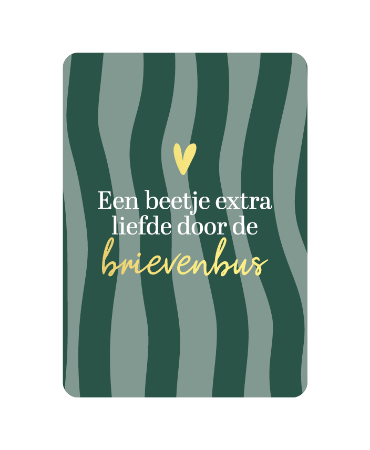 A6 kaart 'Extra liefde door de brievenbus', set van 10 stuks, wenskaart