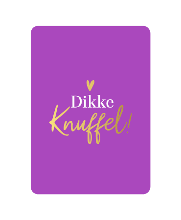 A6 kaart 'Dikke knuffel', set van 10 stuks, wenskaart