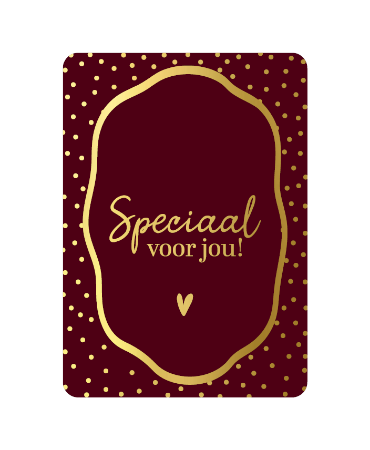 Wenskaart 'Speciaal voor jou' met stippen, set van 10 stuks, A6 kaart