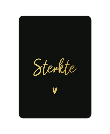 Donkergroene A6 wenskaart 'Sterkte', set van 10 stuks