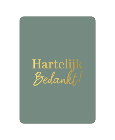 A6 bedankkaart 'Hartelijk bedankt', set van 10 stuks, wenskaart