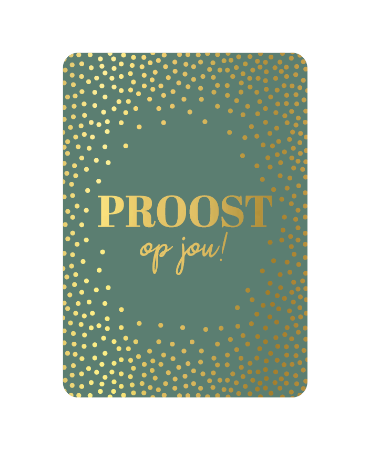 A6 verjaardagskaart 'Proost op jou', set van 10 stuks, wenskaart