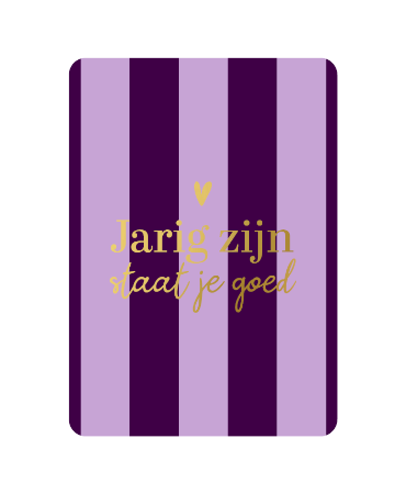 A6 verjaardagskaart 'Jarig zijn staat je goed', set van 10 stuks, wenskaart