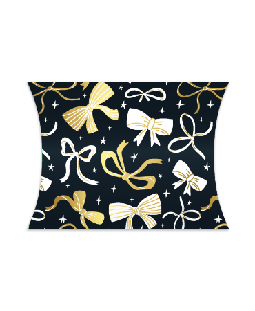 Gondeldoosje zwart met gouden strikjes – feestelijke cadeauverpakking