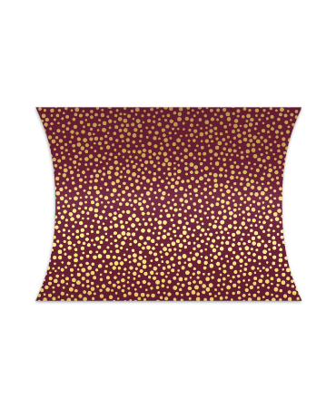 Bordeaux Gondeldoosje met gouden stippen – luxe uitstraling